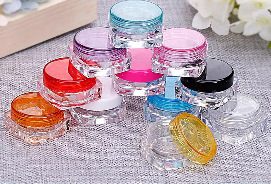 

10pcs 3g Cosmetic Empty Jar Pot Refillable Bottles Eyeshadow Makeup Face Cream Lip Balm Container