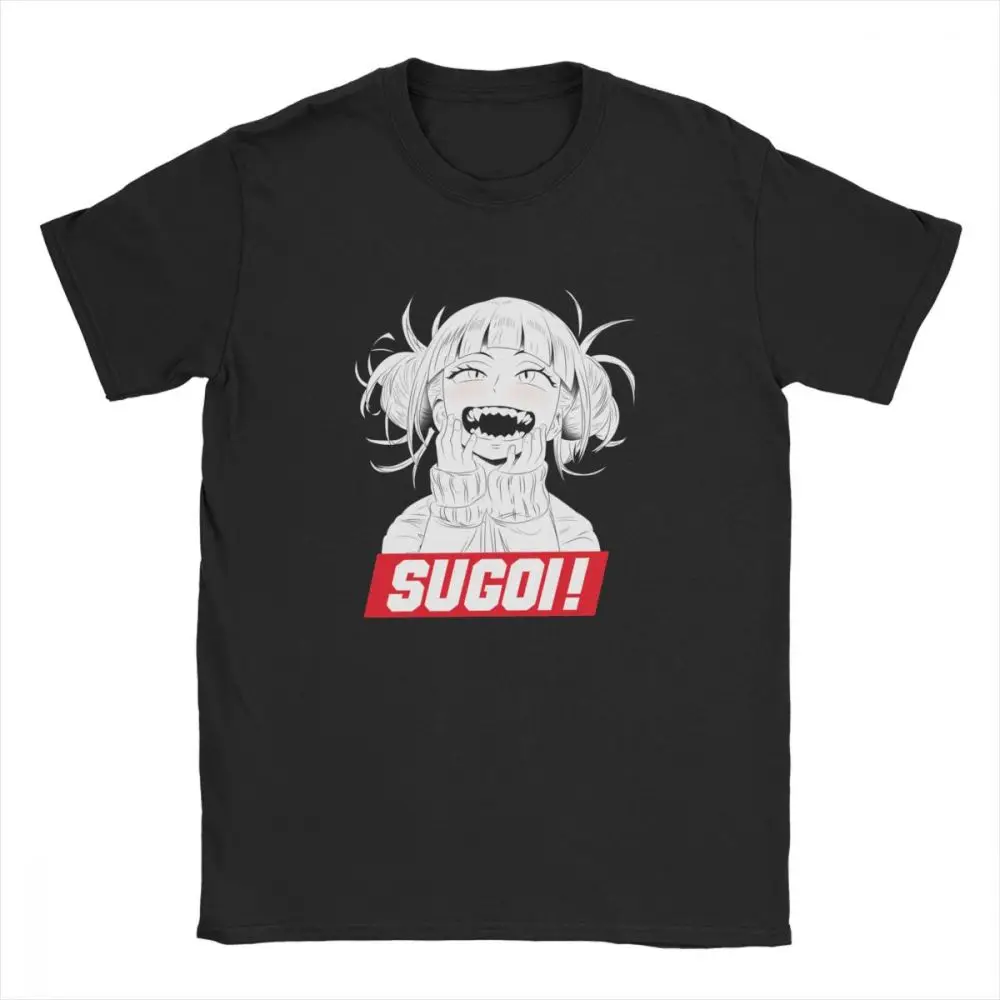 Химико Тога Sugoi Boku No Hero Футболка для отдыха мужчин короткий рукав топы дизайн