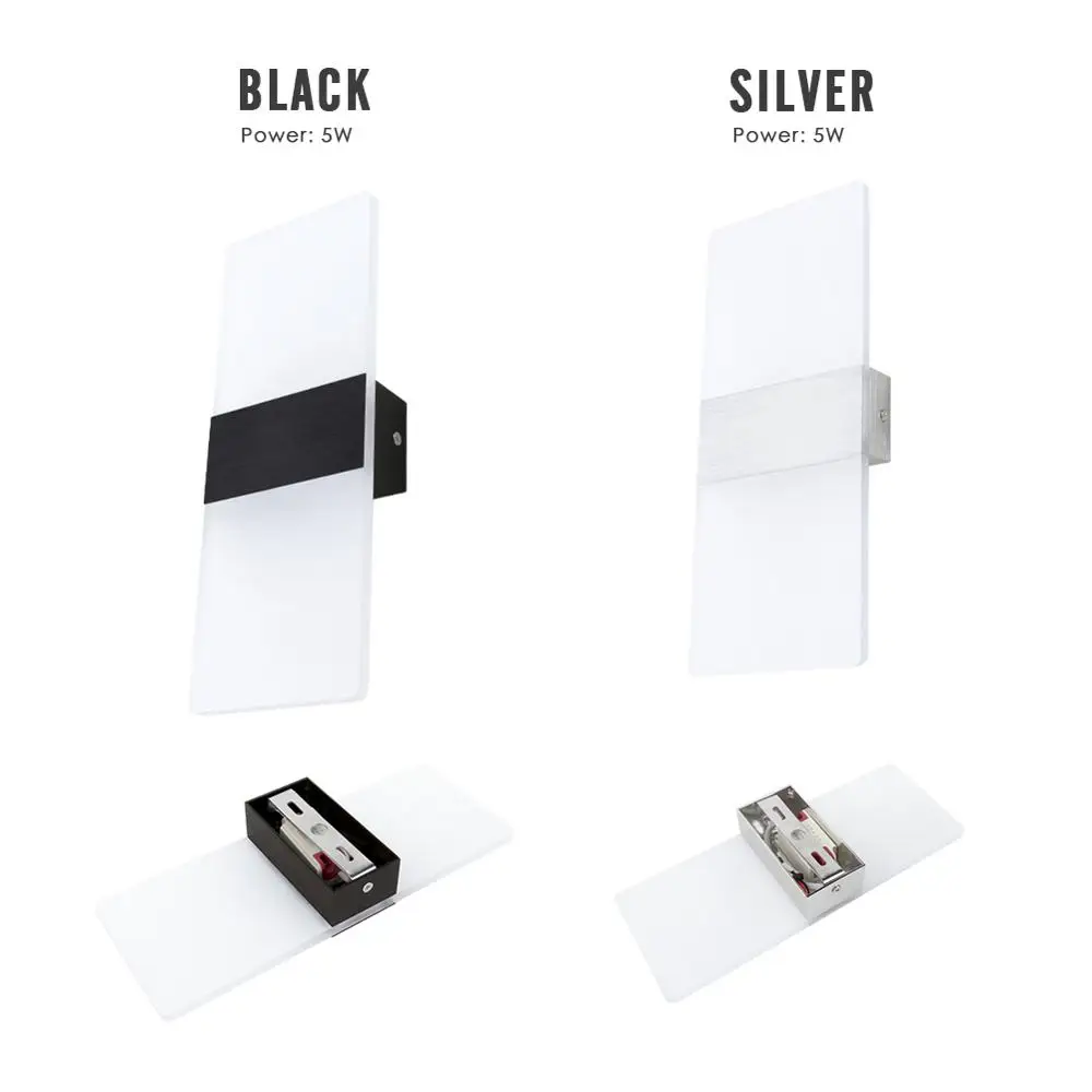 Светодиодный настенный минималистичный светильник 5 Вт 220 В переменного