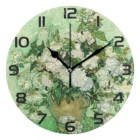 Часы настенные кварцевые с цветочным принтом, бесшумные, с текстурой под заказ, с рисунком акварелью, домашний декор