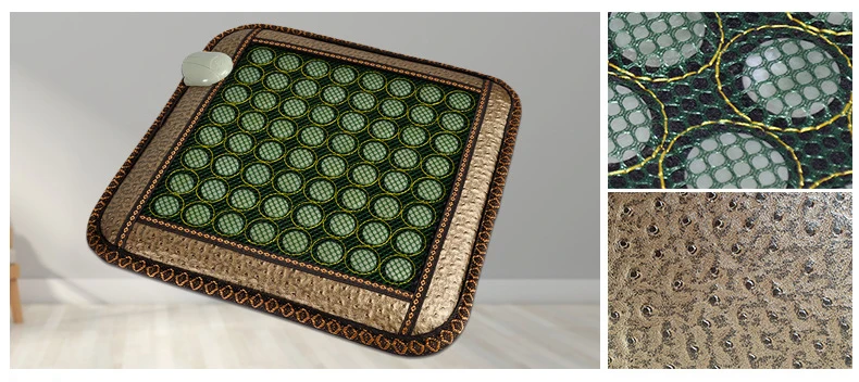 110 в тепловой инфракрасный массажер турмалиновый ковер инфракрасный Нефритовый камень коврик забота о здоровье инфракрасный Массажный коврик подушка одеяло США вилка