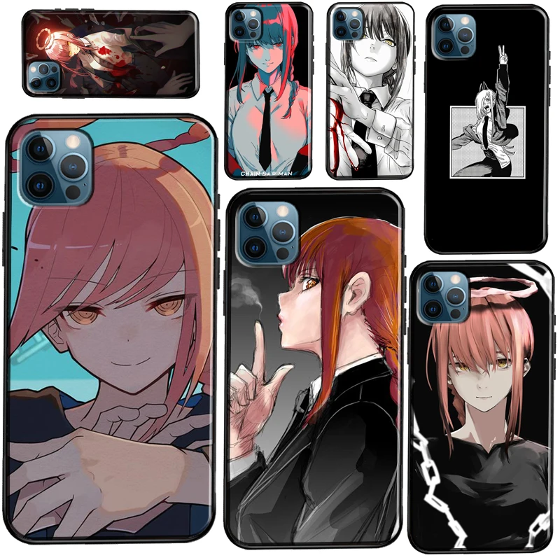 

Makima бензопила мужской Аниме мягкий чехол для iPhone 12 Pro Max 13 Mini 11 14 Pro Max X XR XS Max SE2 8 7 Plus чехол для телефона