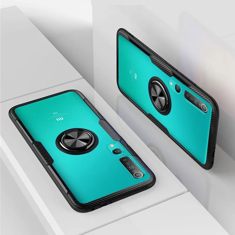 Чехол с кольцом на палец для Xiaomi Mi Note 10 CC9 Pro магнитный автомобильный держатель