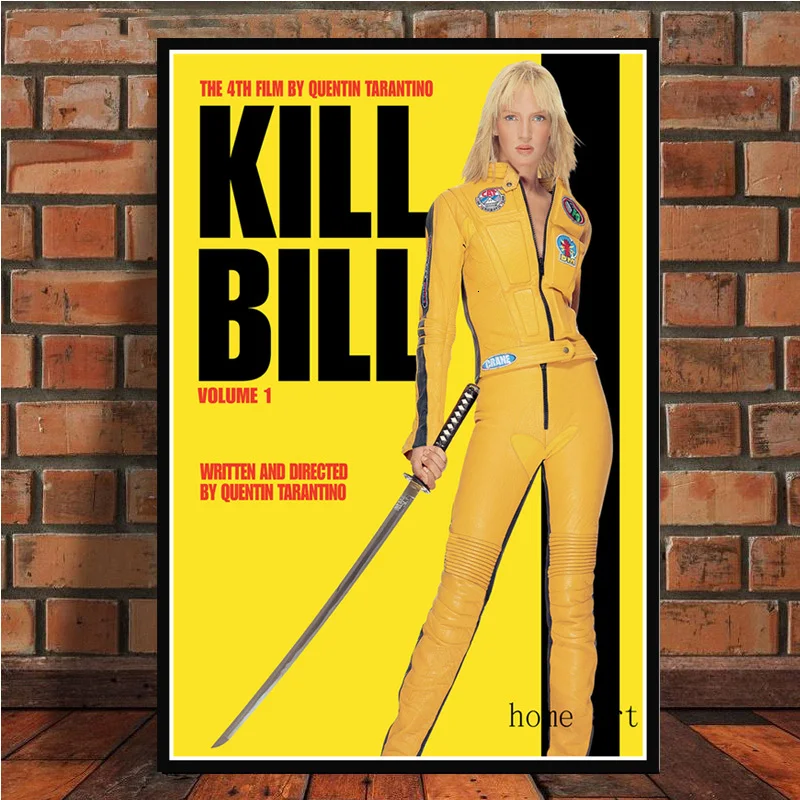 Плакат и принты Горячая убийца Билла целлюлозы фильма винтажная живопись