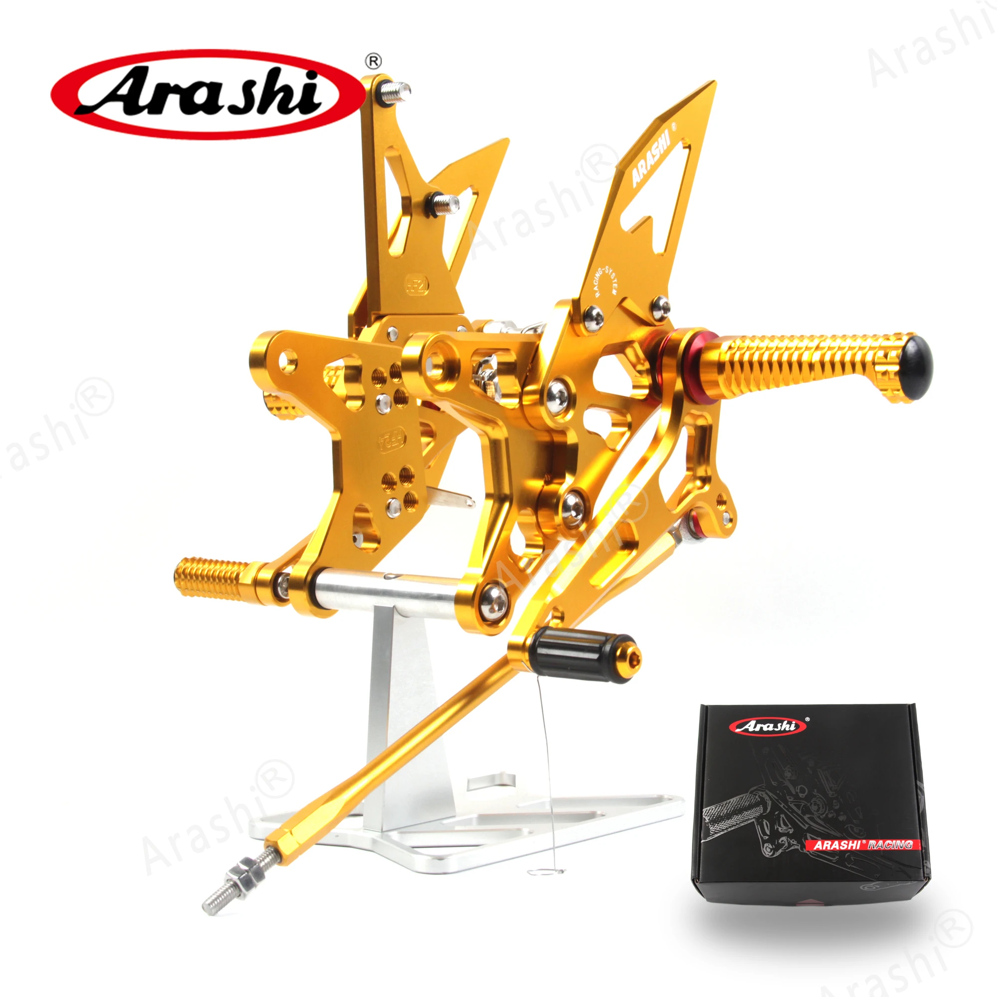 

Arashi для KAWASAKI дроссель звёздочка ZX6R ZX636 2018 2019 2020 QS CNC Регулируемая подставка для ног подножки для мотоцикла