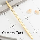 20 шт новый логотип лазером на заказ бизнес реклама металлические шариковые ручки подарок призовая ручка тонкий вращающийся резьба название шариковая ручка