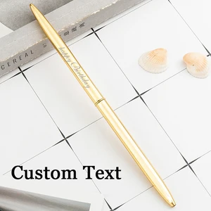 20 шт новый логотип лазером на заказ бизнес реклама металлические шариковые ручки подарок призовая ручка тонкий вращающийся резьба название шариковая ручка