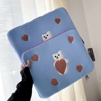 new cartoon bear protective sleeve pouch for ipad air 4 pro 11 12 9 tablet case 14 15 6 inch notebook computer storage liner bag