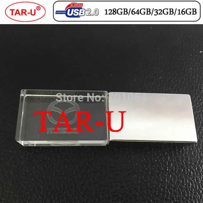 Креативный брендовый Автомобильный логотип 64 ГБ 32 16 Хрустальный USB флэш