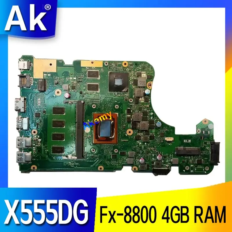 

AK X555DG X555YI материнская плата для ноутбука ASUS X555Y X555YI X555D X555DG материнская плата Fx-8800 4 Гб RAM