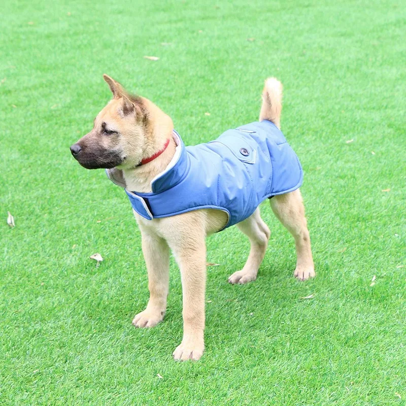 Warm Small Dog Clothes Winter Waterproof Coat Cotton plus Fleece Pet doggie Clothing Vest Puppy Jacket For Medium Dogs | Дом и сад
