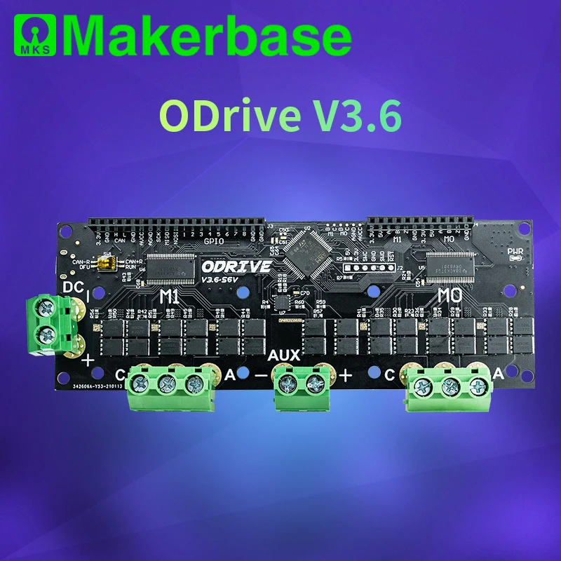 Makerbase ODrive3.6 56в FOC BLDC AGV серводвигатель с двойным мотором контроллер плата ODrive 3 6 |