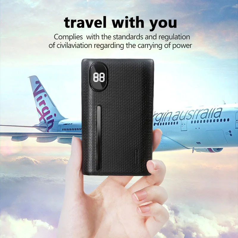 20000 мАч power Bank Быстрая зарядка для Iphone 8P XS MAX PD QC3.0 светодиодный дисплей Внешняя батарея зарядное устройство для Xiaomi samsung