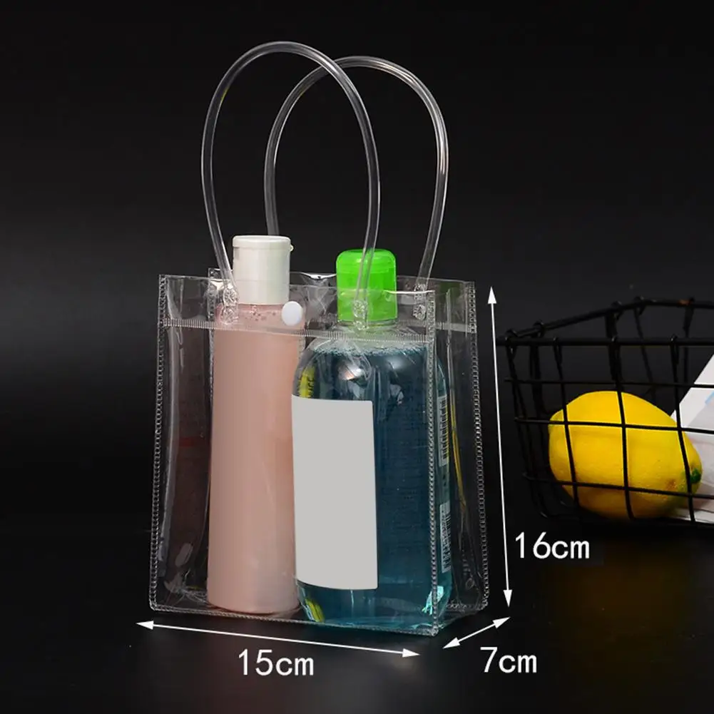 Прозрачная герметичная холодильная Сумка тоут из ПВХ для бутылок красного вина