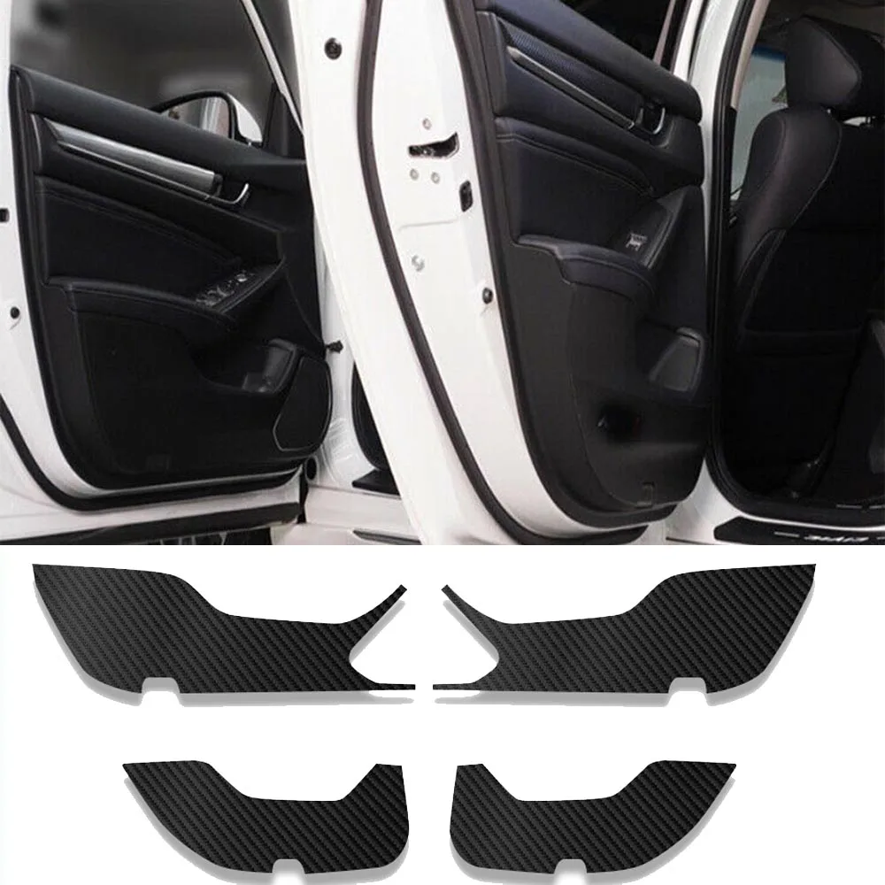 

Pad Sticker Interior Carbon Fiber Style 3D Carbon Fiber Door Anti Kick
