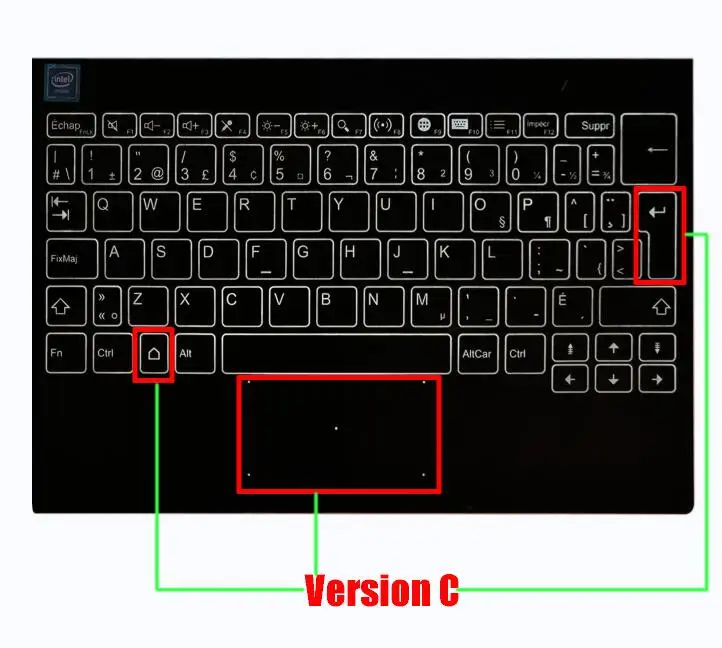 Новая Оригинальная английская клавиатура для 10," lenovo Йога книга YB1-X90L YB1-X90F YB1-X91L YB1-X91F клавиатура в сборе - Цвет: Version C