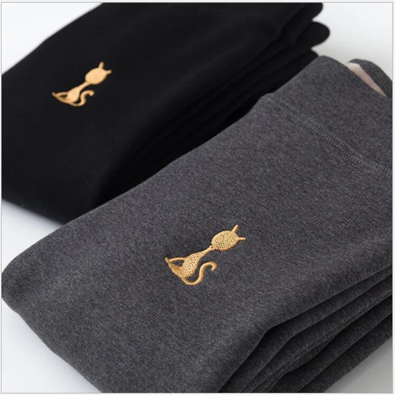 Fashion Leggings Women Pants Casual Skinny winter High Waisted Cotton Long Femme Spring embroidery E163 | Женская одежда