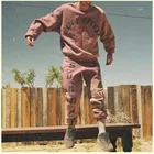 Коричневыебелые сервисные тренировочные брюки в стиле хип-хоп Kanye West Holy Spirit мужские брюки CPfm унисекс хлопковые брюки для бега