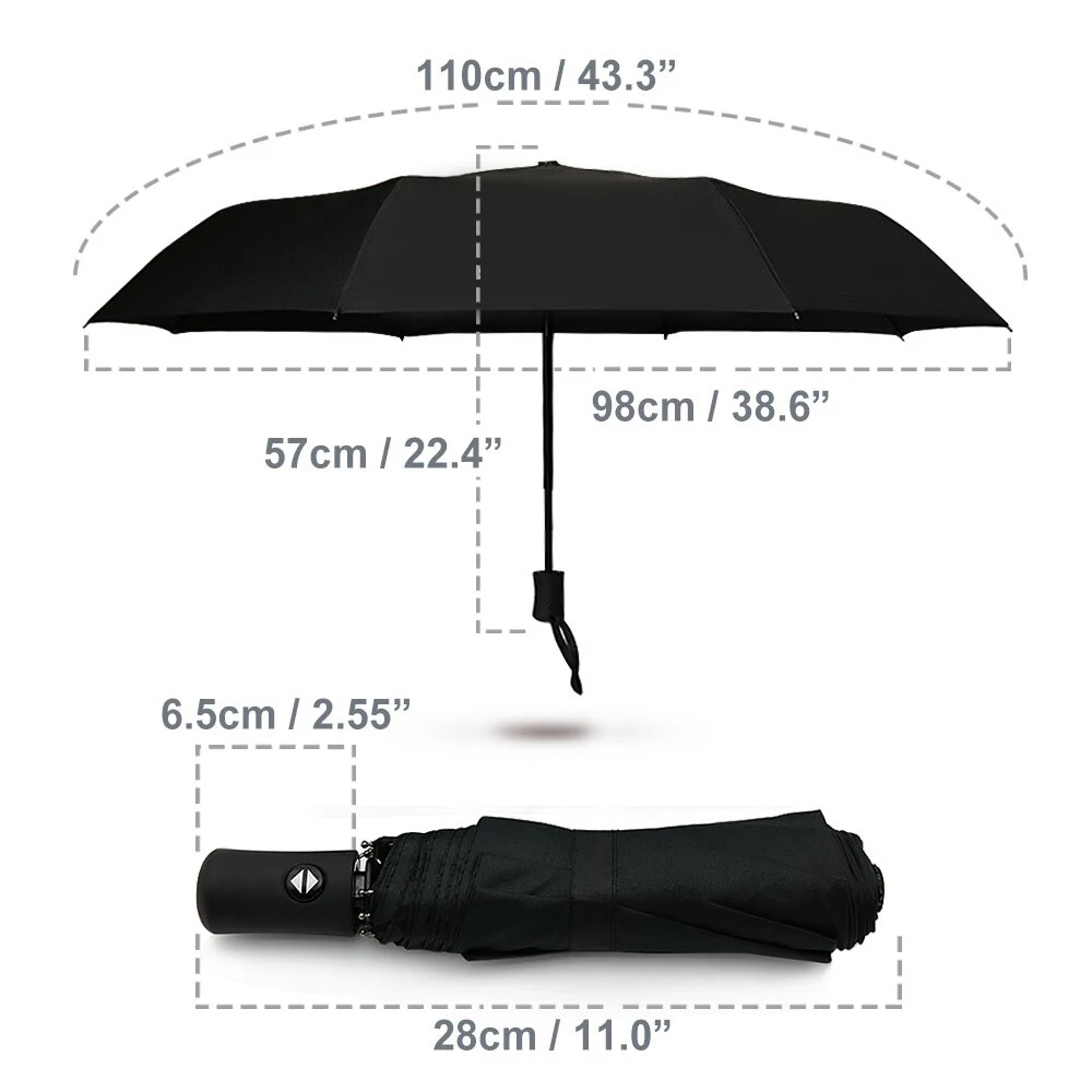 Fully Automatic Umbrella Mens Black Business Car umbrellas For logo Octavia Kodiaq Karoq Superb Rapid Combi A7 Yeti |