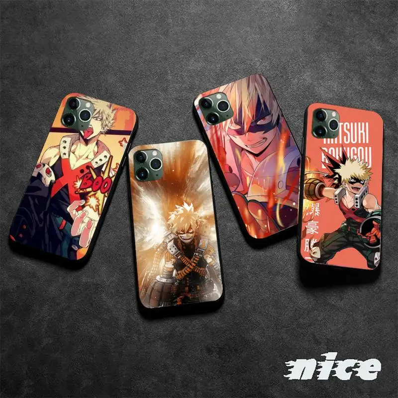 

Katsuki Bakugo My Hero Academia Phone Case for iphone etui 11 12 pro se2 max xr xs x 7 8 6s 5s plus mini smart Fundas Coque