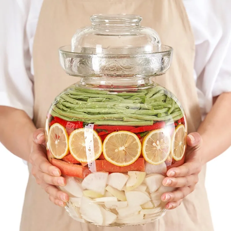 Утолщенные стеклянные бутылки Kimchi Jar Pickle кухонные аксессуары редис Чили капуста