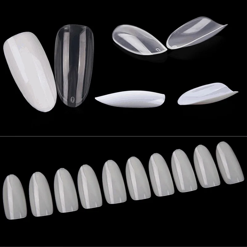 

100pcs/500pcs Clear/Natural False French Style Nail Tips Artificial Fake Acrylic Nails Art Manicure Tools False Nails