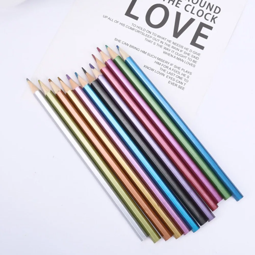 Цветные карандаши предварительно заточенные мягкие сердечники 12 Кол во для