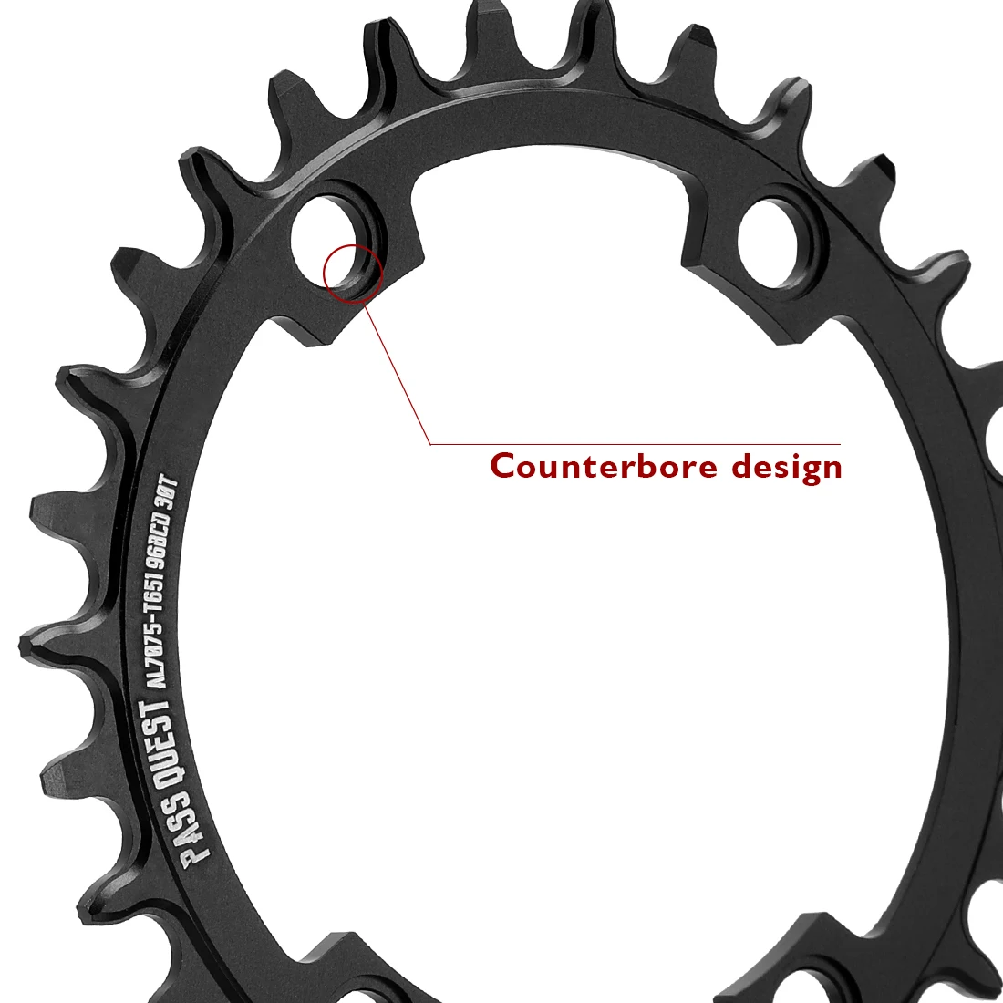 Цепная звезда велосипедная PASS QUEST 11 скоростей 96BCD Round Bike Chain, подходит для м9000/m8000/m7000 30T-42T on.