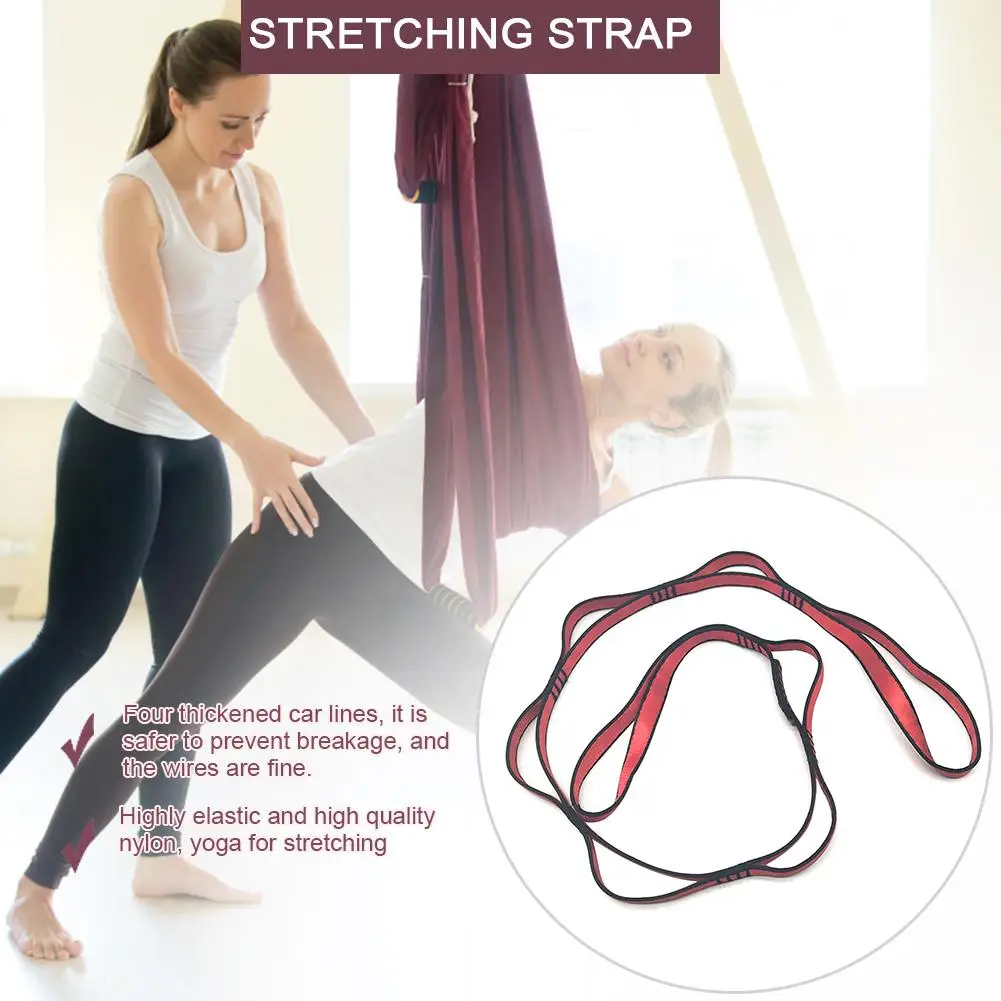 

Регулируемый ремешок для йоги для воздушной йоги с несколькими петлями, растягивающимися пилатесом, физиотерапия, прочный удлиненный реме...