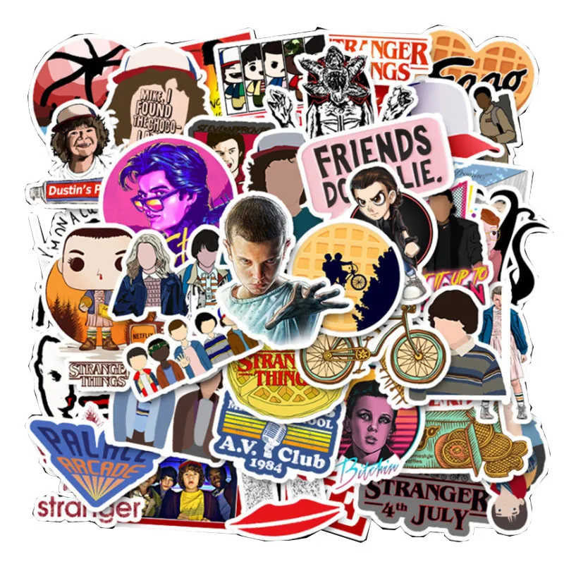 

10/30/50 шт. классические драма США странные граффити Водонепроницаемый скейтборд Дорожный чемодан телефон ноутбук чемодан наклейки милые дет...