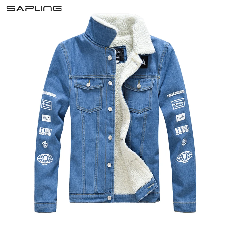 

-20 Degrees Men's Winter Jean Jacket Warm Fleece Jackets Thicken Slim Fit High Quality Denim Coats Mens Outerwear Dropshipping