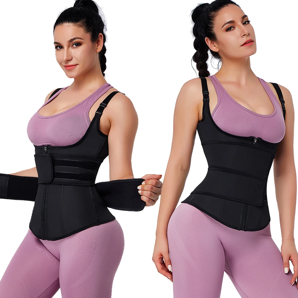ГЕКСИН 100% Латекс Талии Тренажер жилет 9 стальных костей тела Формирователи