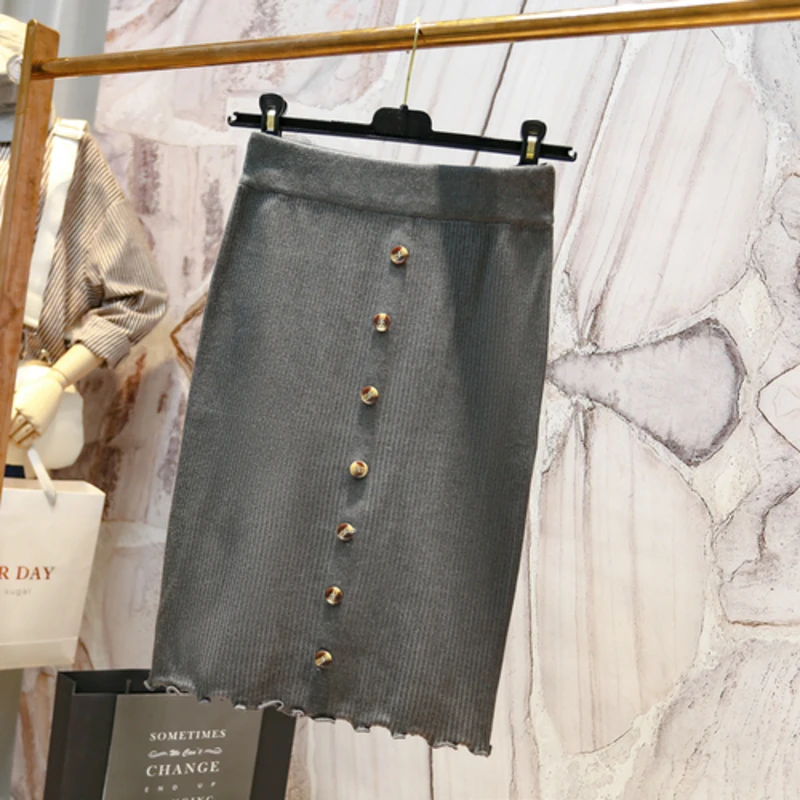 Genayooa черные элегантные юбки-карандаш женские s трикотажные облегающее офисное