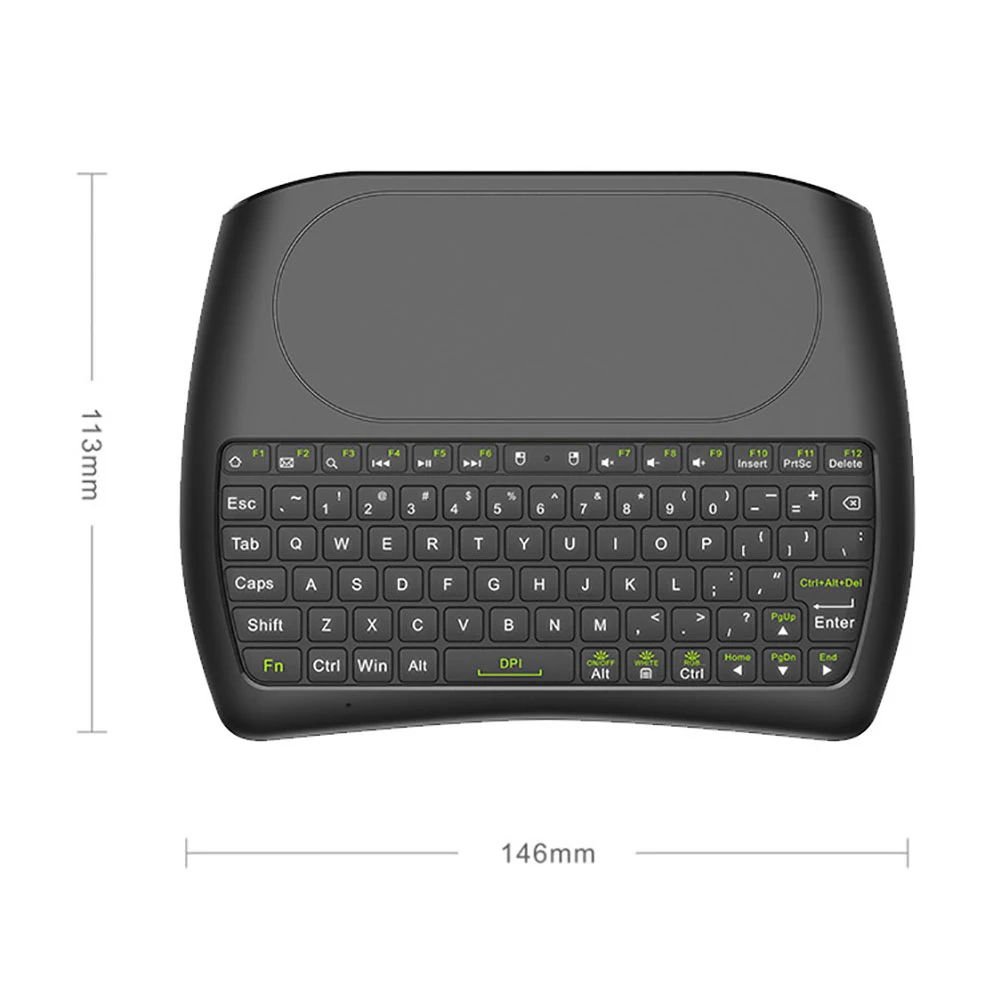 

New Backlit Keyboard English/Russian D8 Pro/Plus 2.4G Wireless Air Mouse with Touchpad Remote Control for Android TV BOX/PC 7