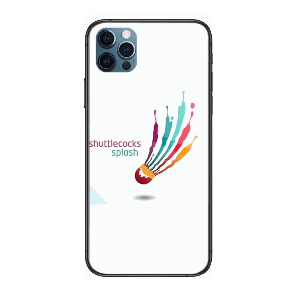

Badminton lover athlete Style Phone Case cover For iphone 12 pro max 11 8 7 6 s XR PLUS X XS SE 2020 mini black cell shell