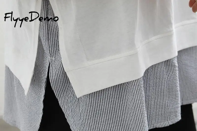 Поддельные 2 шт. футболка с боковыми женское платье супер T рубашки для мальчиков