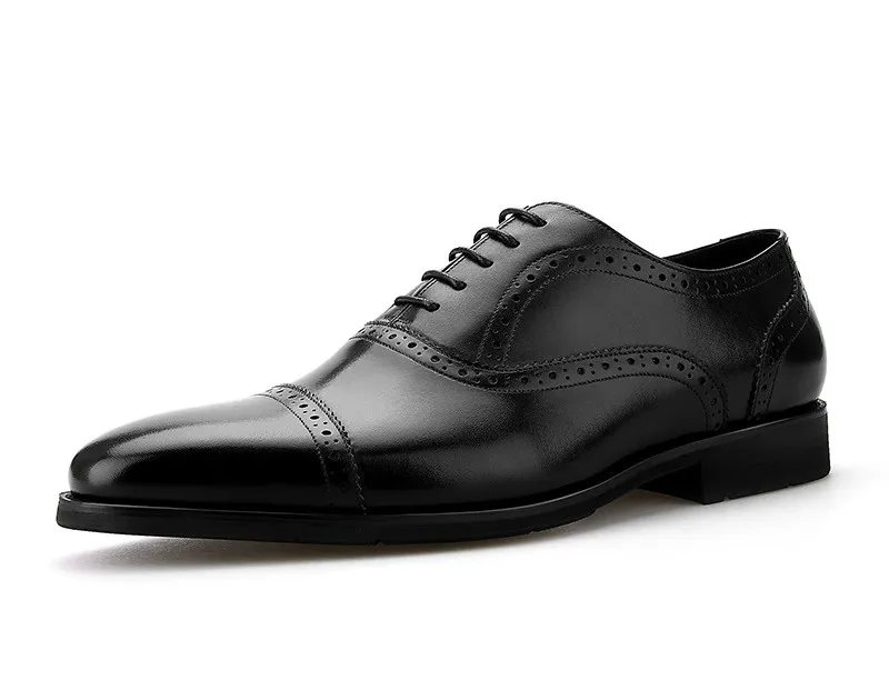 Новинка 2019 года мужские оксфорды кожаные туфли с острым носком повседневные на