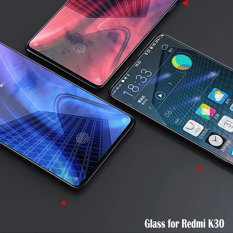 Полностью закрывающее стекло для xiaomi redmi k30 закаленное 9H премиум класса Защита