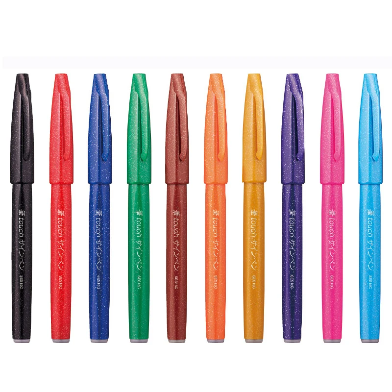 Япония Pentel Fude Touch SES15C гибкий наконечник знак ручки мягкая ручка каллиграфия Ручная надпись Рисование рисунок эскиз