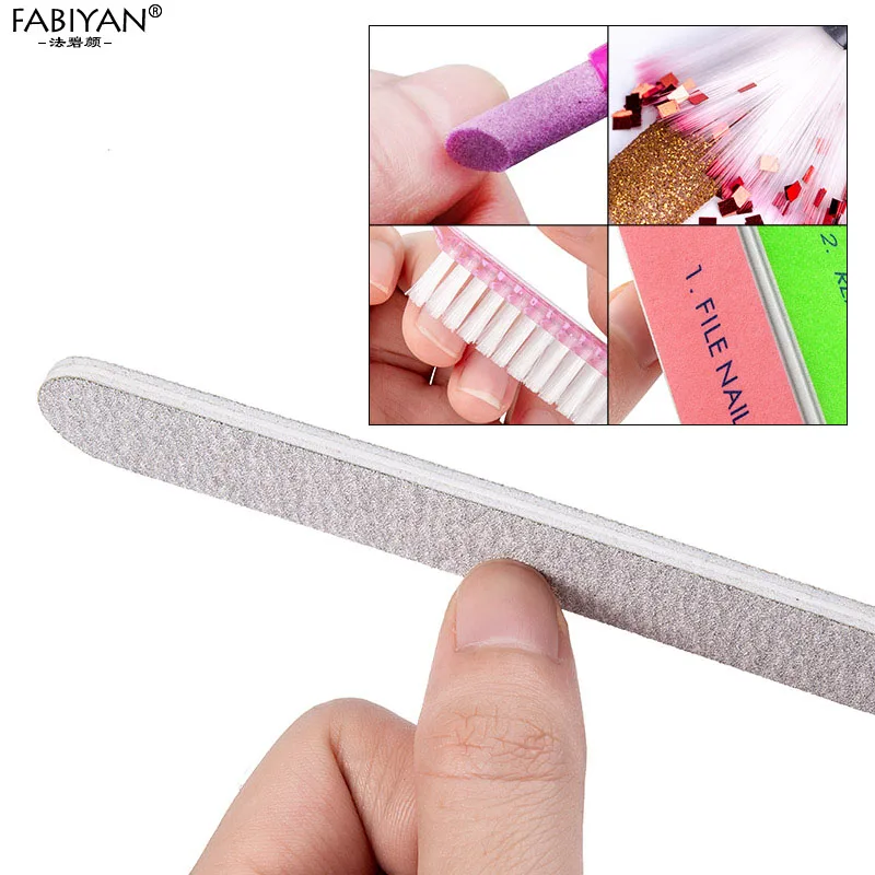 5 шт./компл. Nail Art Файлы пыли щетка очистки буфера пилка для ногтей лакировочная краска УФ- гель лак для Маникюр Педикюр Инструменты