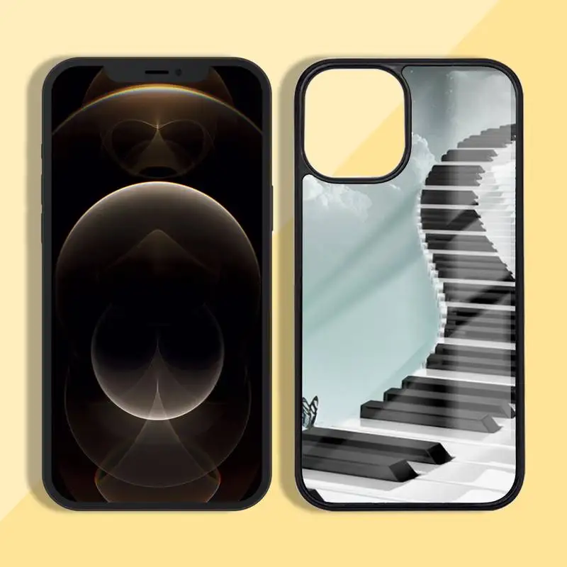 

Popular Piano Instruments Phone Case Silicone TPU+PC For iPhone 11 12 mini Pro MAX 5 6 7 8 Plus Samsung Note20 10 Plus S7 8