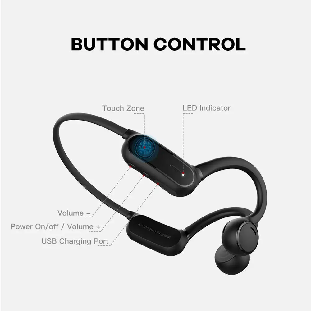 Спортивные наушники с костной проводимостью Bluetooth 5 0 EDR беспроводные