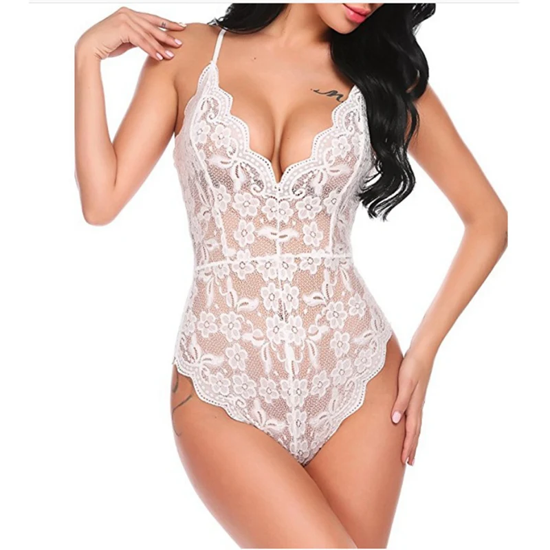 

Комбинезон женский кружевной с V-образным вырезом и открытой спиной