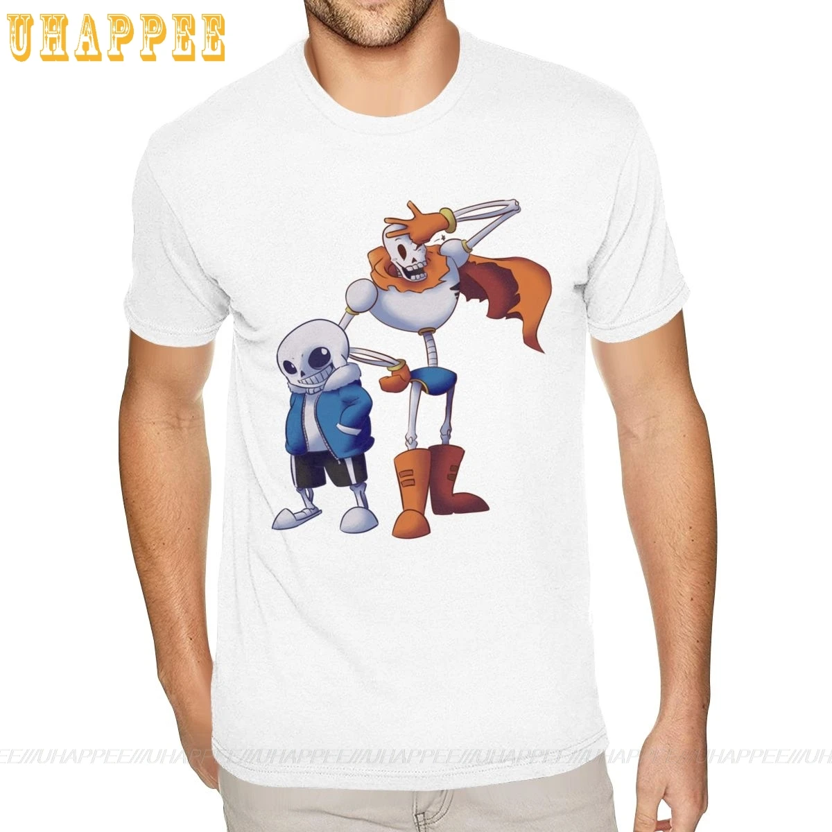 Рубашка из аниме Undertale Sans And Papyrus 5XL мужские модные футболки | Мужская одежда