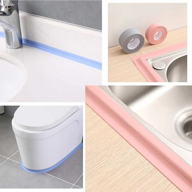 Самоклеящаяся водостойкая клейкая лента для ванной кухни душевой раковины ванны