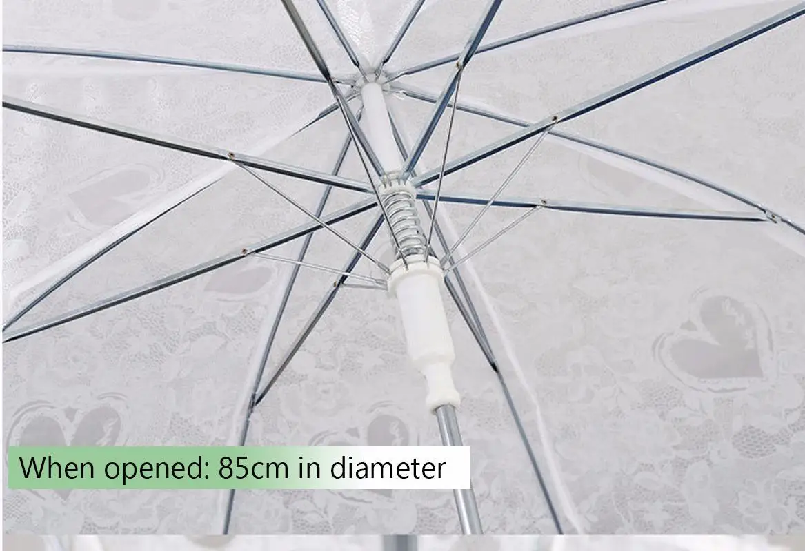 Женский кружевной зонтик с длинной ручкой имитацией кружева | Дом и сад