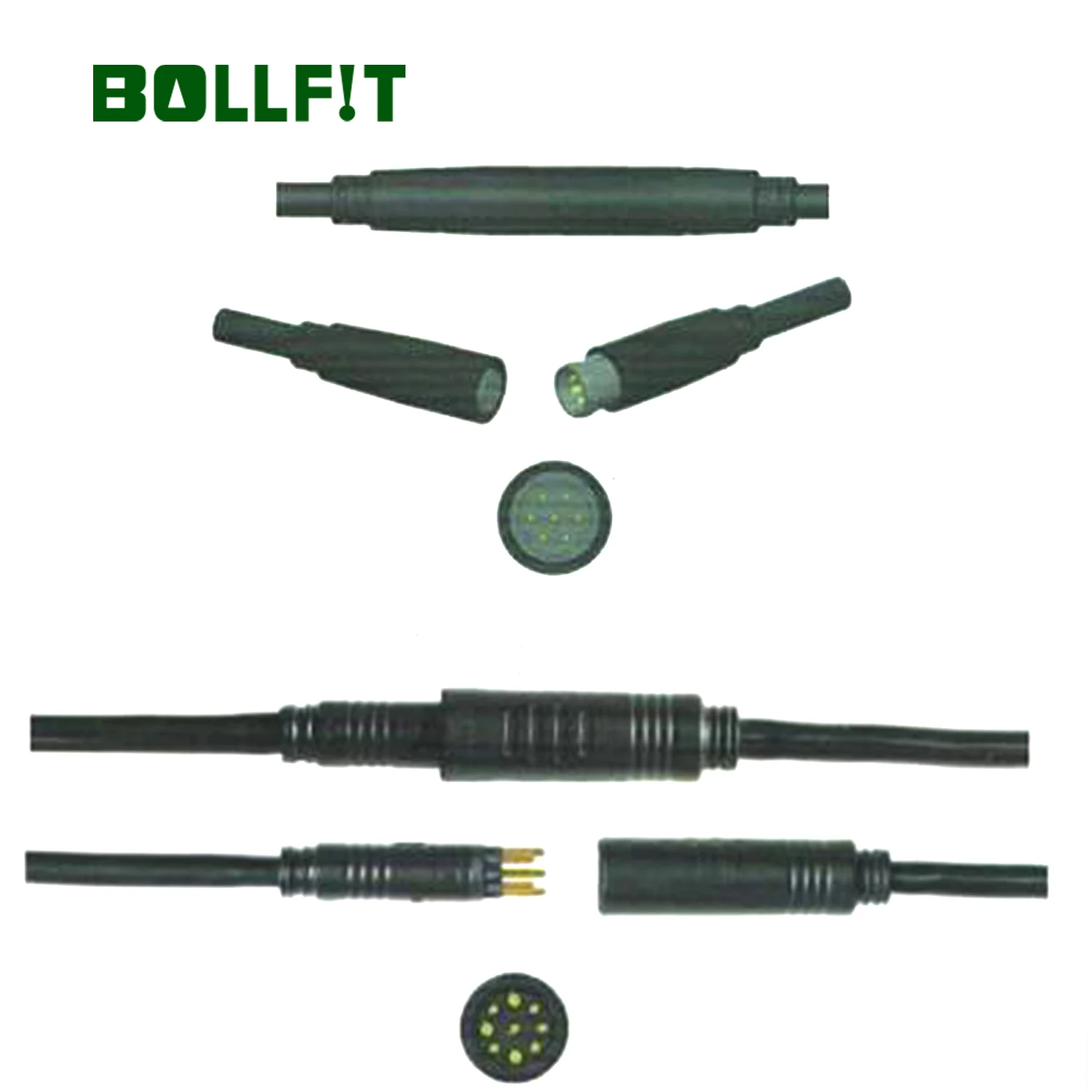 

BOLLFIT Julet 7 9 Pin Waterproof Cable Straight Plug Electrical Ebike Extension Cable Connector for Electrical Bicycle Motor