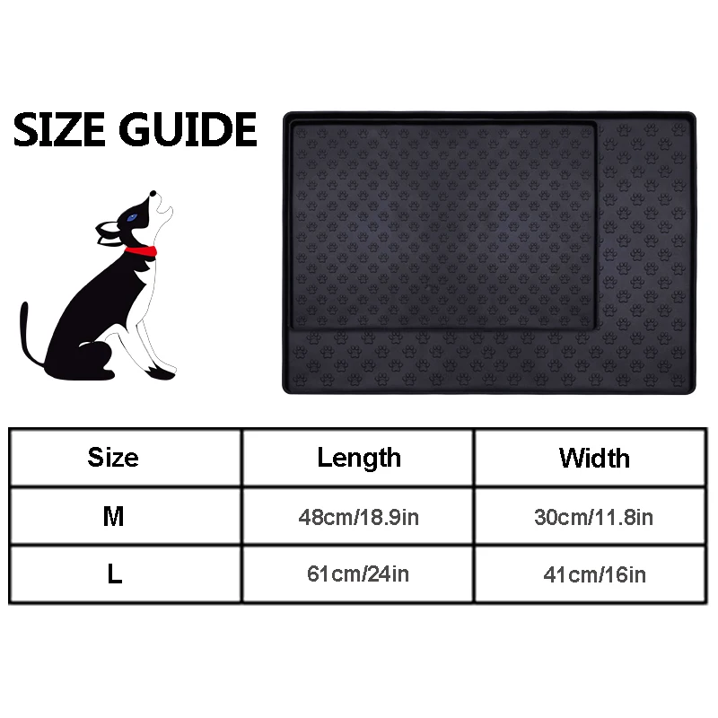

Silicone Cat Dog Food Mat Waterproof Anti Dirty Pet Feeding Mat Placemat for Pets Prevent Food Water from Falling Pet Supplies