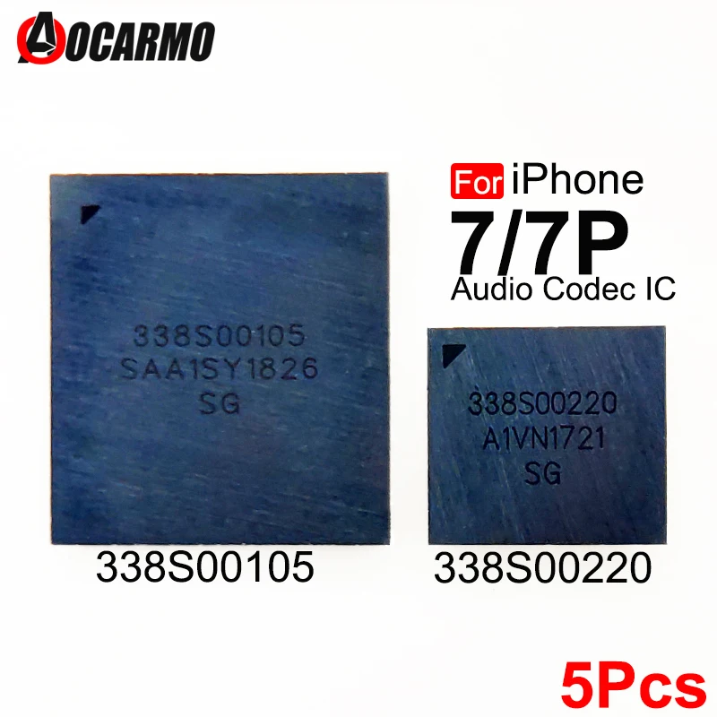 

5Pcs/Lot For iPhone 7 7P Plus Big Main Audio Codec IC Chip U3101 CS42L71 338S00105 Small 338S00220 Replacement Parts