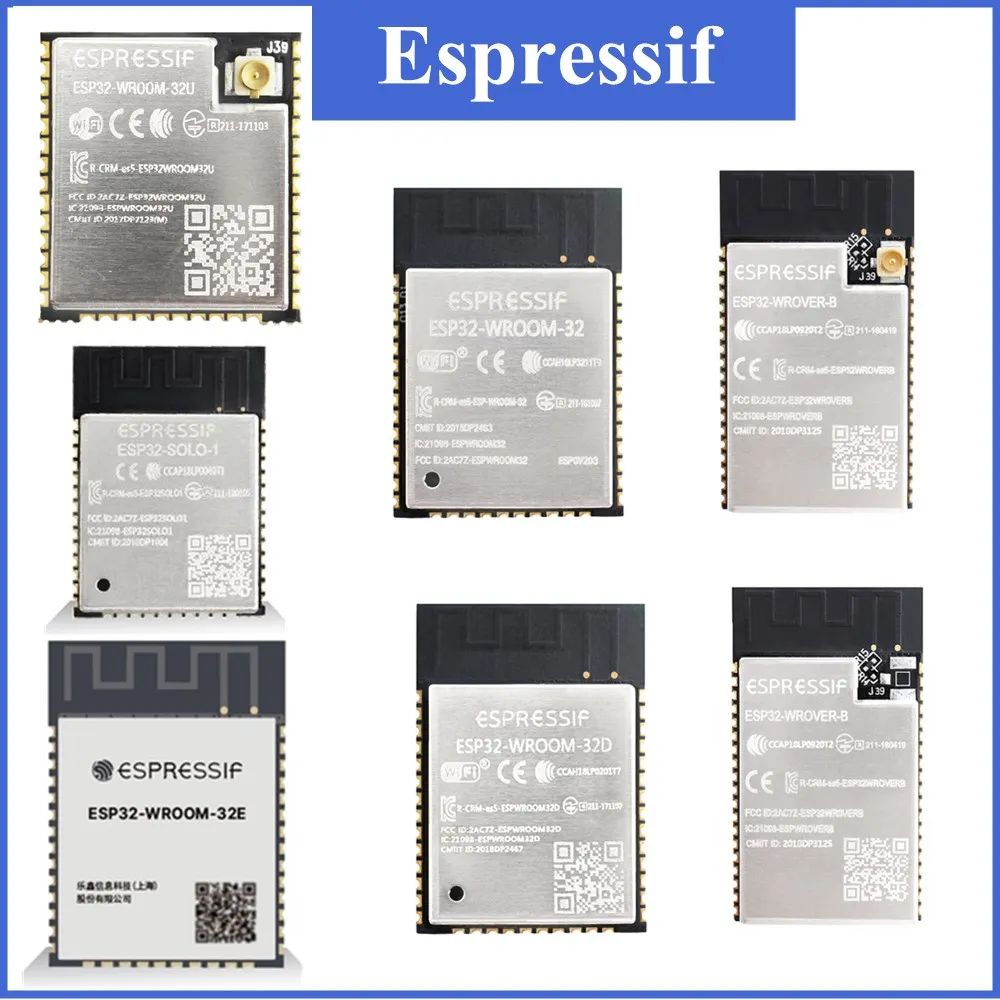 

ESP32 series ESP-WROOM-32 ESP32-WROOM-32D ESP32-WROVER ESP32-SOLO-1 ESP-32S WiFi + Bluetooth 4.2 dual-core CPU MCU low-power